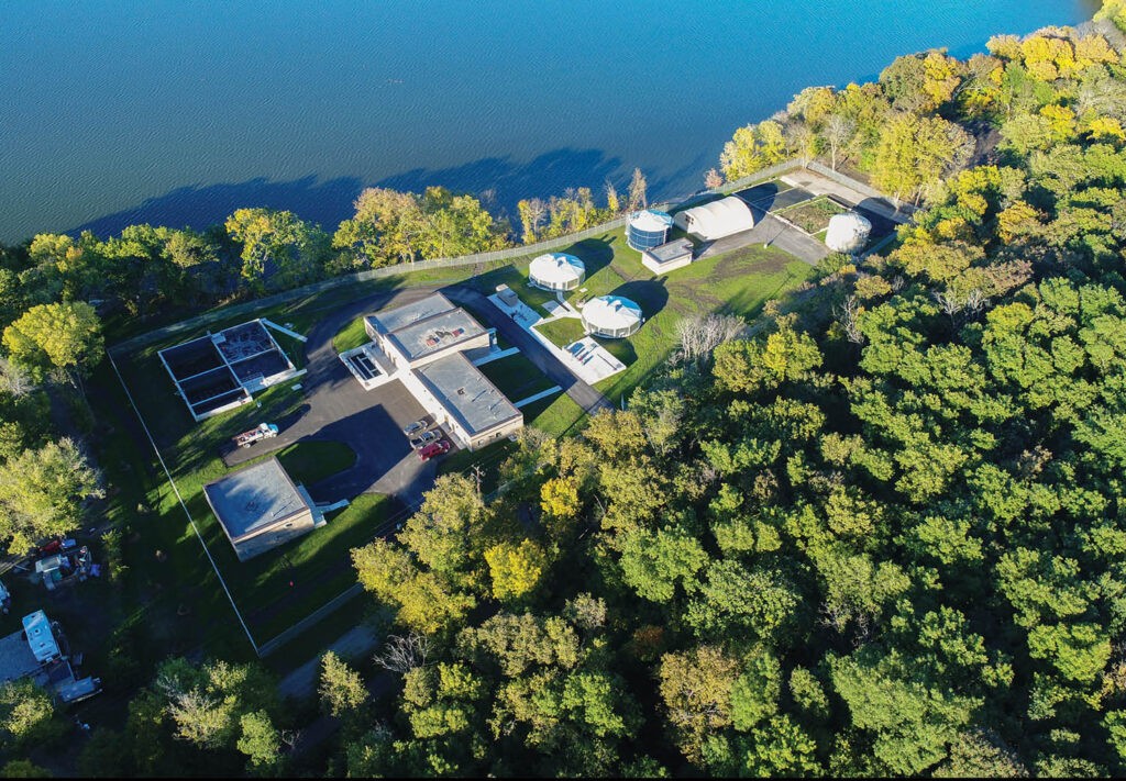 aerial view of Waterville Wastewater Treatment Facility