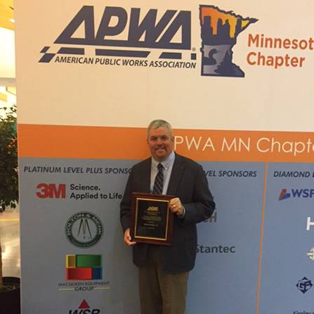 Accepting the APWA award