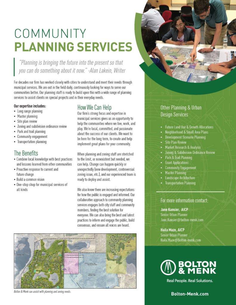 community planning services sales tool