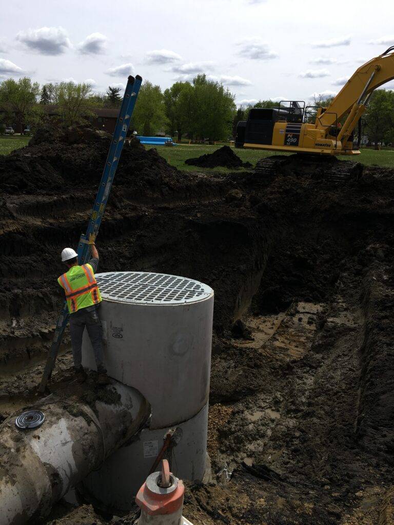 Construction on Winnebago aging storm sewer system