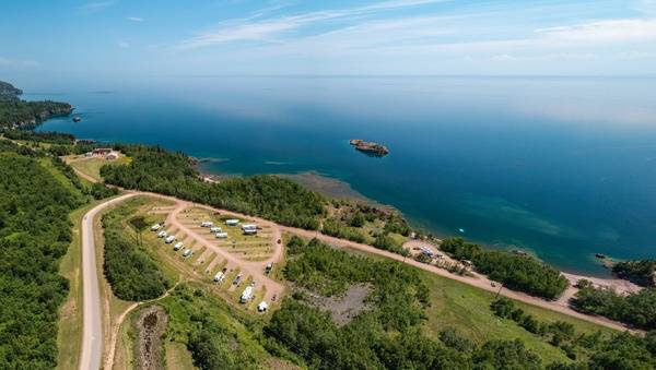 Black Beach Campground panoramic view