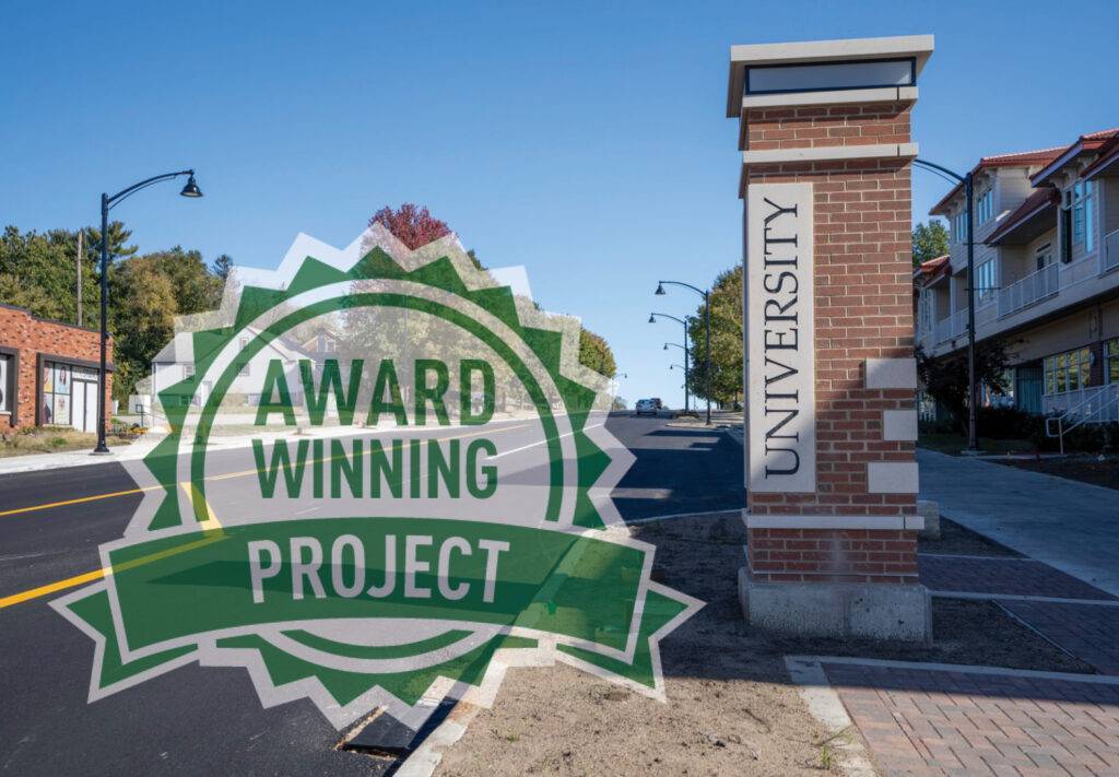 Newly paved University Avenue in Windsor Heights