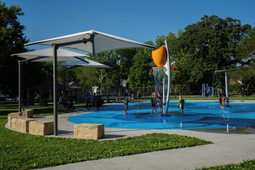 Drake Park Sprayground and Shade Areas