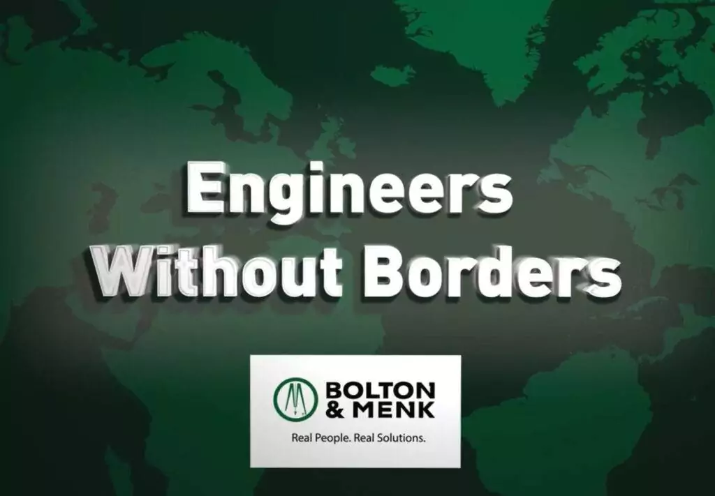 World map with the text Engineers Without Borders