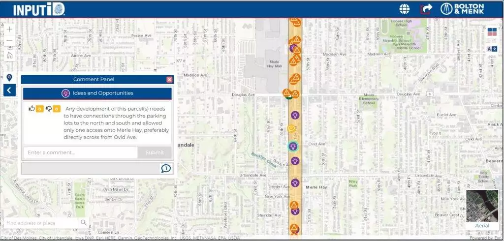 Merle Hay Road Corridor Study INPUTiD™