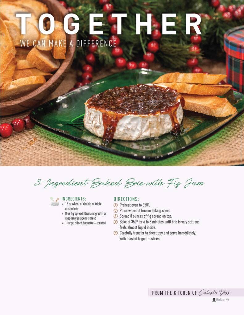 3-Ingredient Baked Brie with Fig Jam Recipe and Photo