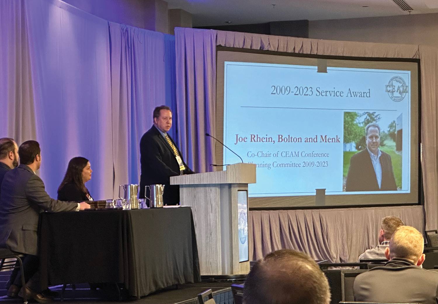 Joe Rhein Presented with CEAM Service Award
