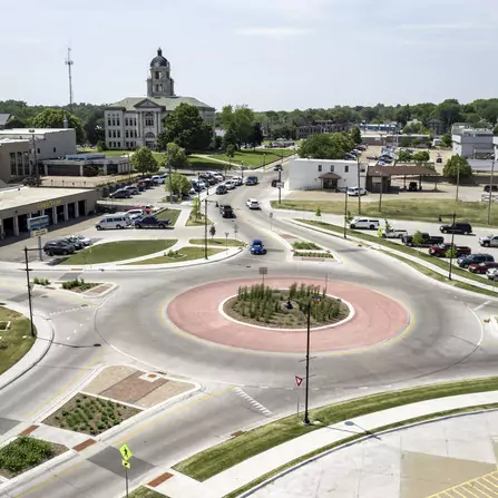 A map highlighting the watermain route through town