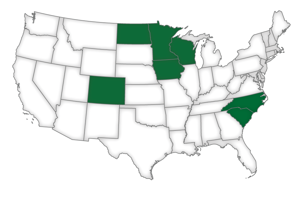 Bolton & Menk, Inc. Office location map blank