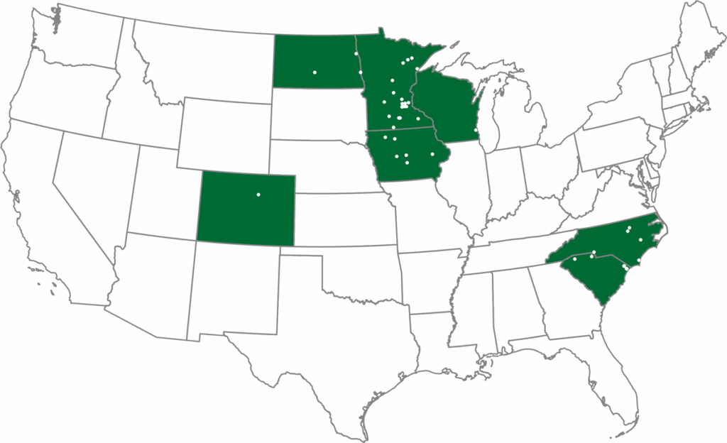 Bolton & Menk, Inc. Office location map