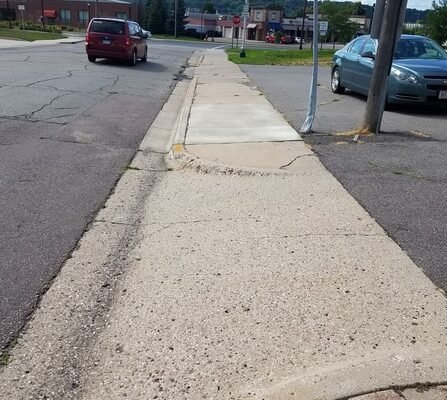 Close-up picture of a sidewalk