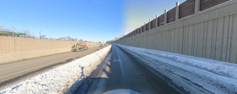 on-ramp during the winter
