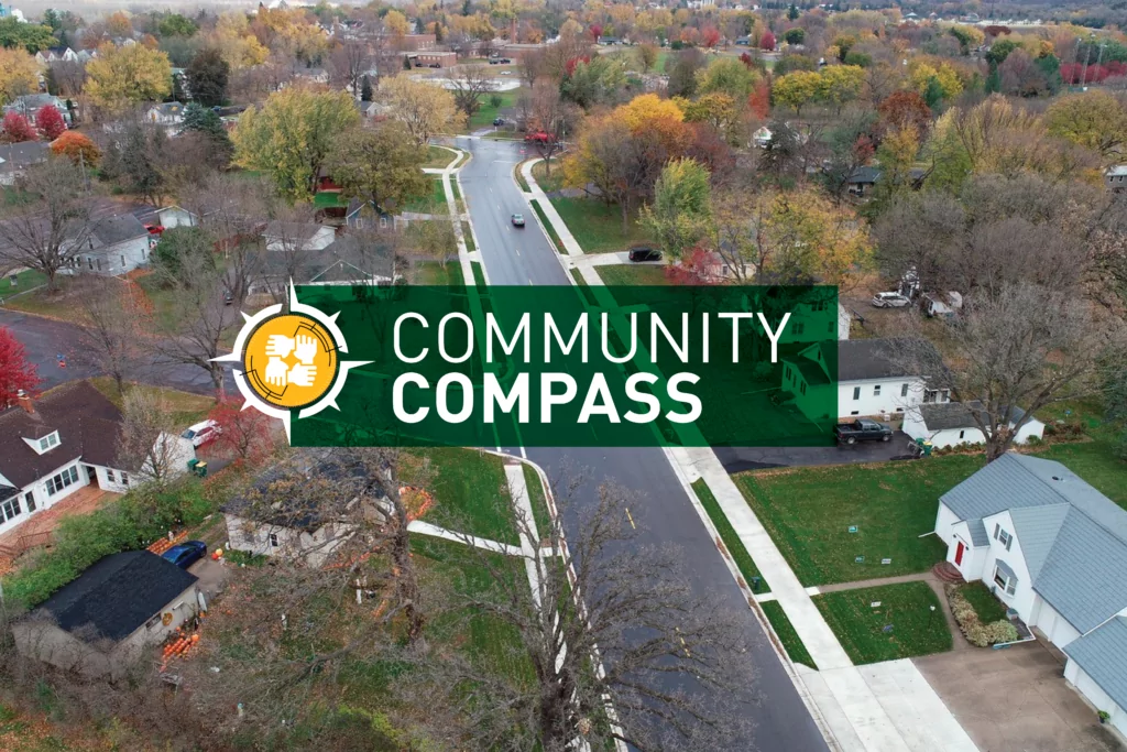 Community Compass Graphic for Walking and Biking in Rural Areas
