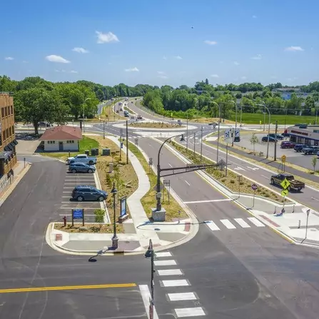 Downtown roundabout and streetscape improvements for both vehicles and pedestrians to enjoy