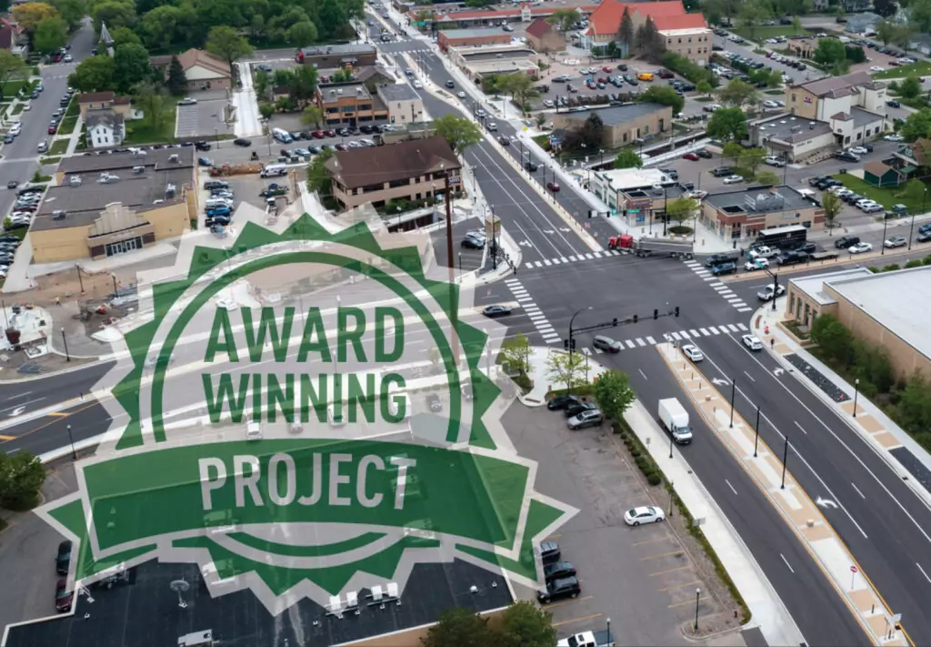 Aerial view of the TH 41 Improvements project area
