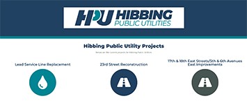 Hibbing Public Utilities website banner