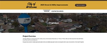 Welcome 2025 Street & Utility Improvements website banner