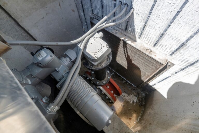 A view inside the valve vault of the submersible equipment at Shady Oak Lake.