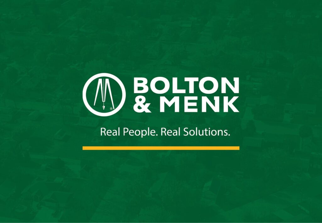 Green background with Bolton & Menk logo
