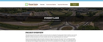 Forest Lake - Eureka Avenue Improvements website banner